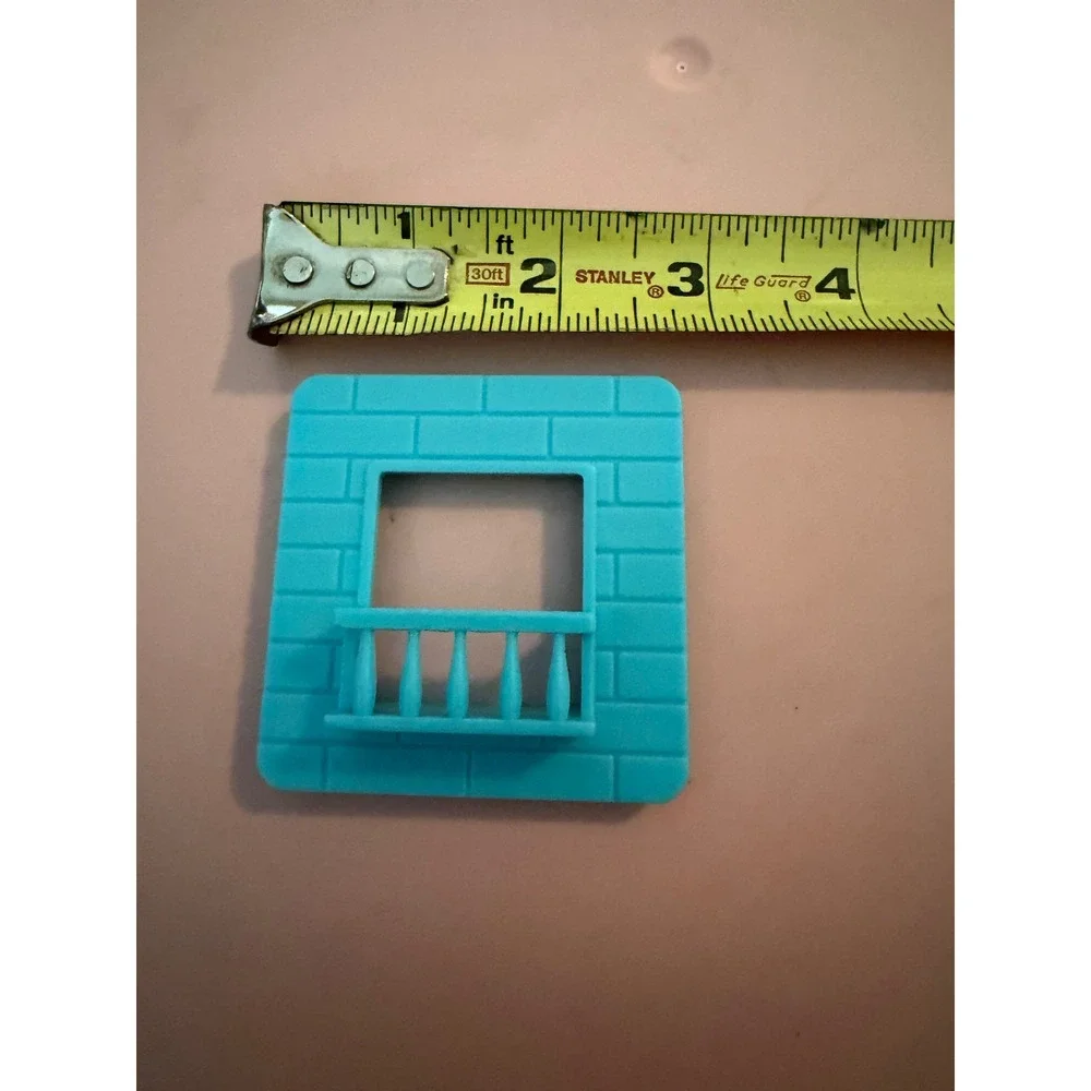 Vintage Barbie‎ Dream House Replacement Window Frame Balcony Teal Blue Plastic